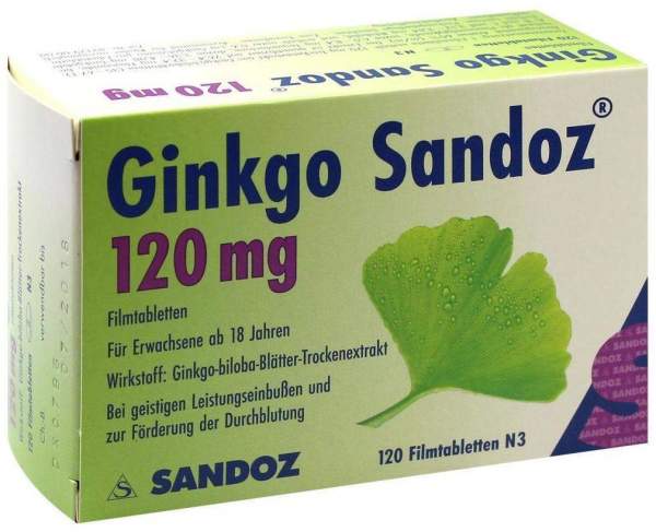Ginkgo Sandoz 120 mg 120 Filmtabletten