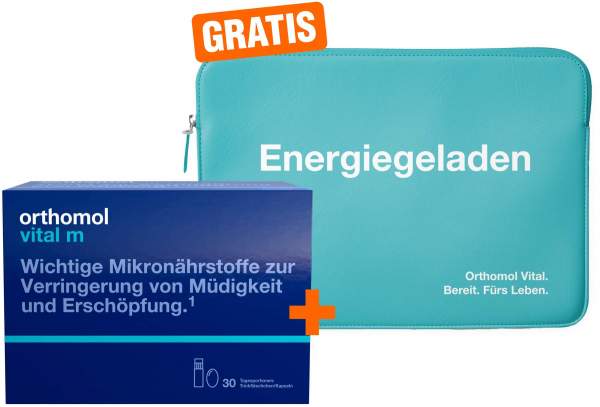 Orthomol Vital M 30 Trinkfläschchen + gratis Laptop-Tasche 1 Stück