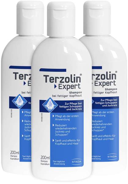 Terzolin Expert Shampoo bei fettiger Kopfhaut 3 x 200 ml