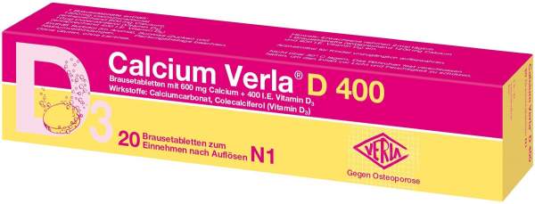 Calcium Verla D 400 20 Brausetabletten