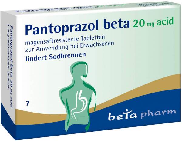 Pantoprazol Beta 20 mg Acid 7 Magensaftresistente Tabletten