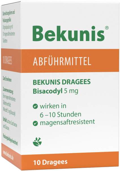 Bekunis Dragees Bisacodyl 5 mg 10 Magensaftresistente Tabl.