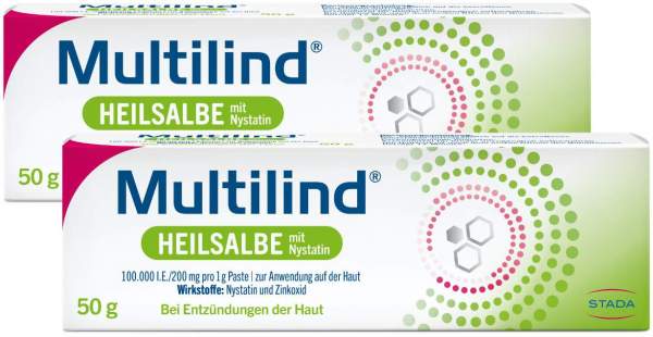 Multilind Wund- und Heilsalbe mit Zinkoxid und Nystatin 2 x 50 g