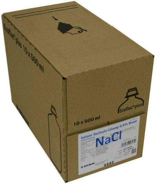 Kochsalzlösung 0,9% Ecoflac Plus 10 X 500 ml Infusionslösung