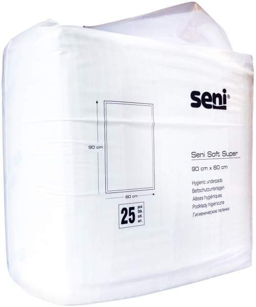Seni Soft Super Bettschutzunterlage 60 X 90 cm 25 Stück