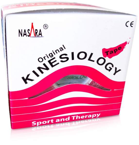 Nasara Kinesio Tape 5 cm X 5 M Pink Inklusive Spenderbox 1 Tape