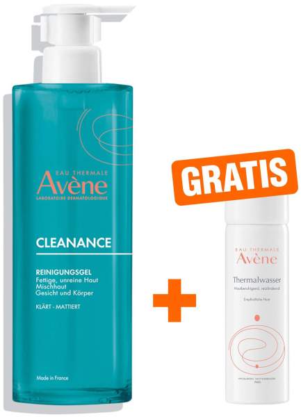 Avene Cleanance Reinigungsgel + gratis Thermalwasser Spray 50 ml