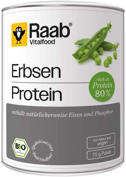 Raab Vitalfood® Bio Erbsen Protein Pulver 75 g