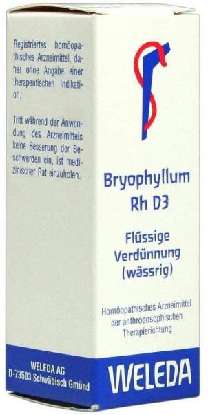 Weleda Bryophyllum Rh D3 20 ml Dilution