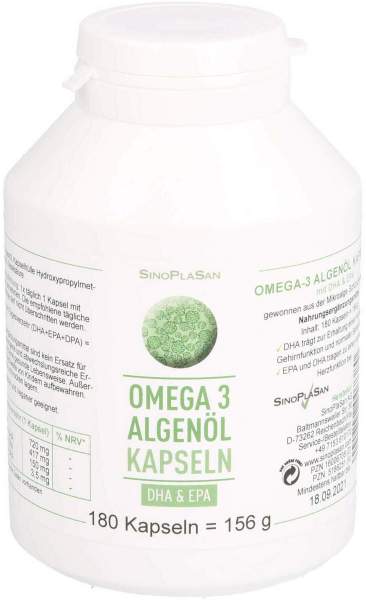 Omega-3 Algenöl Dha+epa 180 Kapseln