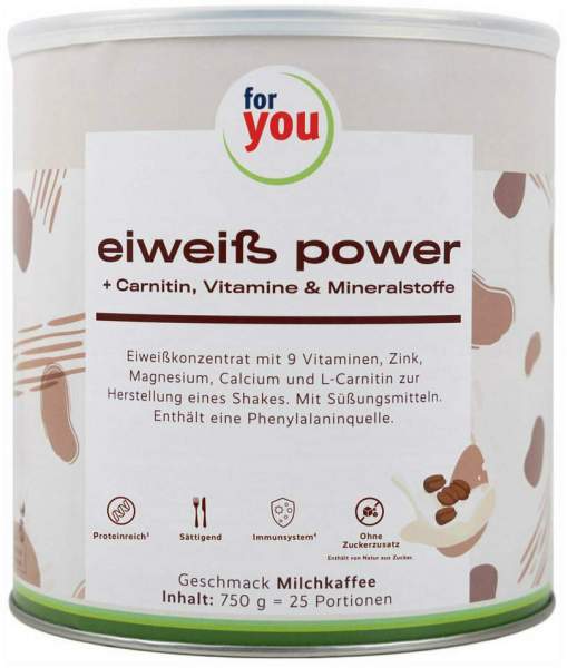 For You Eiweiß Power Milchkaffee 750 G Pulver