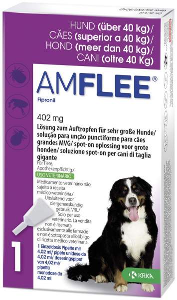 Amflee 402 mg Lösung zum Auftropfen Für Sehr Große Hunde 20 - 40...