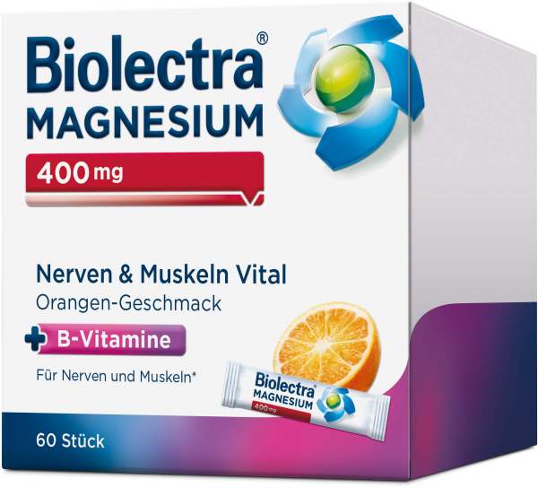 Biolectra Magnesium 400 mg Nerven &amp; Muskeln Vital 60 Beutel