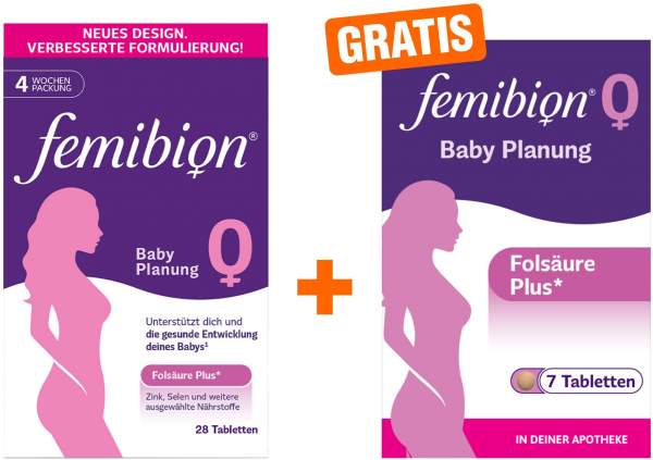 Femibion 0 Babyplanung 28 Tabl. + gratis Femibion 0 7 Tage Kombipackung