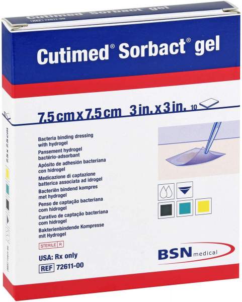 Cutimed Sorbact Gel 7,5 X 7,5 10 Kompressen