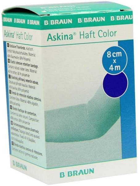 Askina Haftbinde Color 8 cm X 4 M Blau 1 Stück