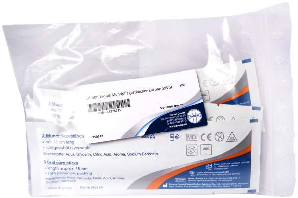 Lemon Swabs Mundpflegestäbchen Zitrone