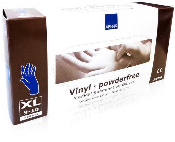 Vinyl Handschuhe Puderfrei X-Large Blau