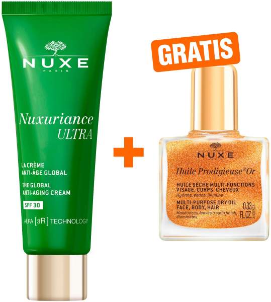 NUXE Nuxuriance Ultra Tagescreme LSF 30 50 ml + gratis Huile Prodigieuse OR NF 10 ml