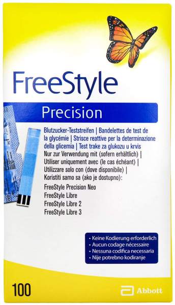 Freestyle Precision Blutzucker Teststr.O.Codierung