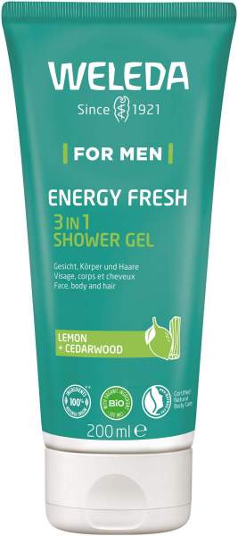 Weleda for Men Energy Fresh 3 in 1 Shower Gel 200 ml