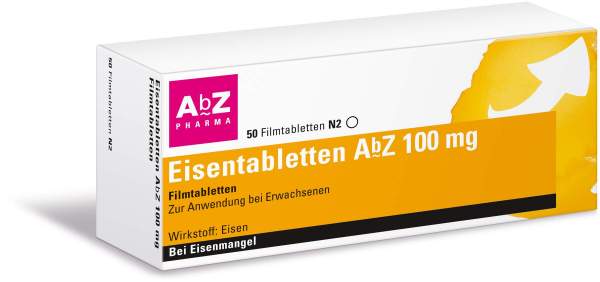 Eisentabletten Abz 100 mg 50 Filmtabletten