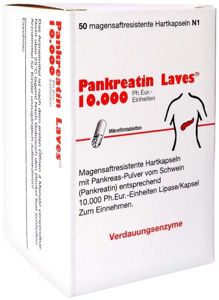 Pankreatin Laves 10.000 Ph.Eur. 50 Magensaftresistente Hartkapseln
