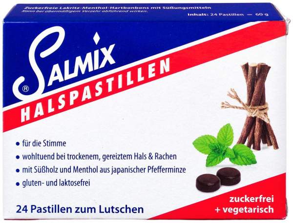 Salmix Halspastillen zuckerfrei 24 Pastillen