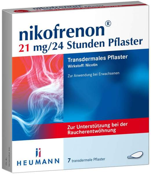 Nikofrenon 21 mg in 24 Stunden Transdermale Pflaster 7 Stück