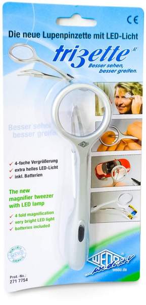 Lupenpinzette Trizette Mit Led-Licht Einzelverp.