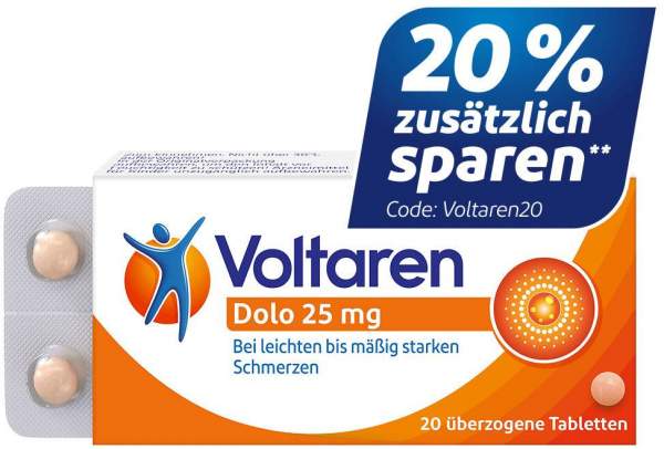 Voltaren Dolo 25 mg 20 überzogene Tabletten
