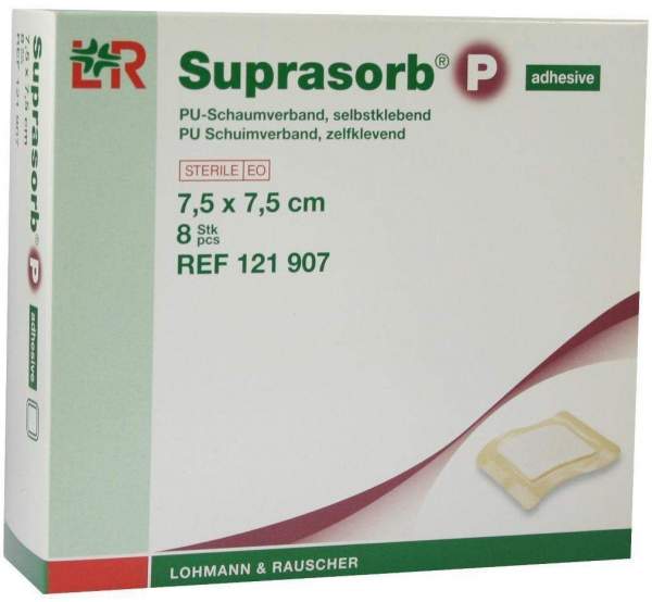 Suprasorb P Pu-Schaumverband7,5x7,5cm Selbstklebend