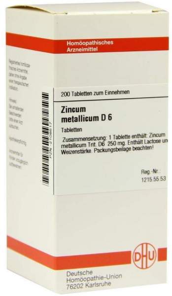 Zincum Metallicum D 6 200 Tabletten