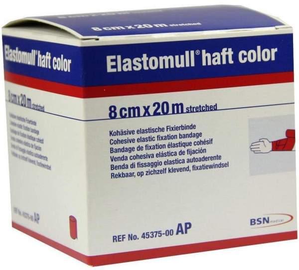 Elastomull Haft Color 20mx8cm Rot Fixierbinde