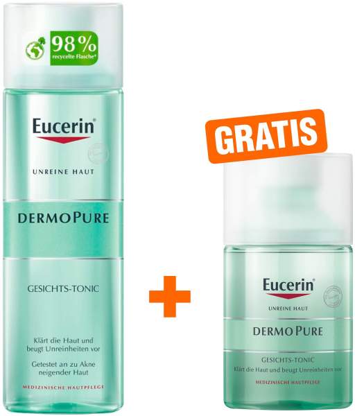 Eucerin DermoPure Gesichts-Tonic 200 ml + gratis Eucerin DermoPure Gesichts-Tonic 100 ml