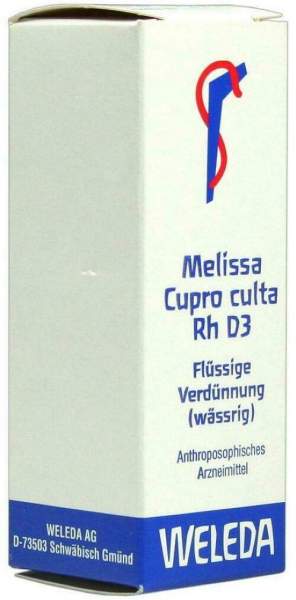 Weleda Melissa Cupro Culta Rh D3 20 ml Dilution