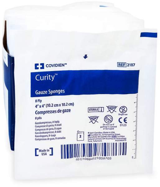 Curity Mullkompressen 10x10 cm Steril 8lril