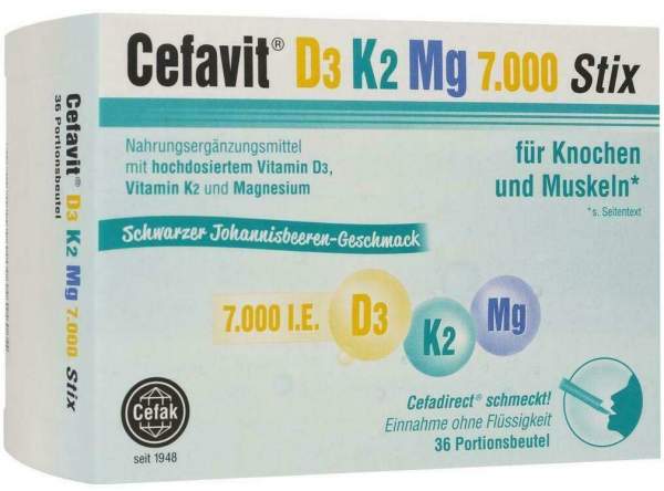 Cefavit D3 K2 mg 7.000 I.E. Stix Granulat