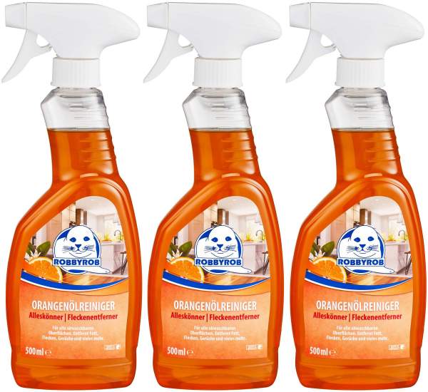 Orangenreiniger 3er Set, je 500ml in Sprühflasche, Gebrauchsfertig