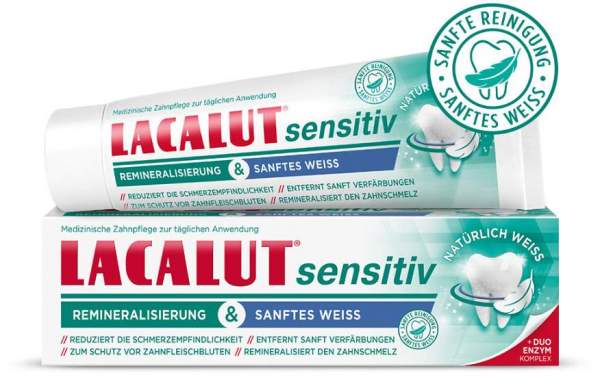 Lacalut sensitiv Remineralisierung &amp; Sanftes Weiß Zahncreme 75 ml