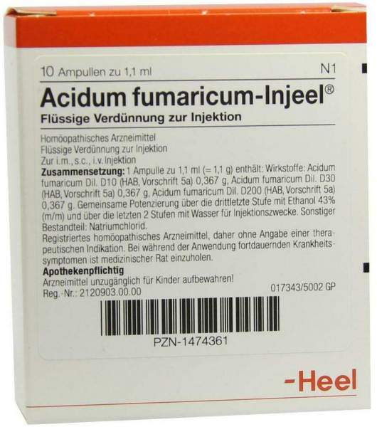 Acidum Fumaricum Injeel 1,1 ml 10 Ampullen