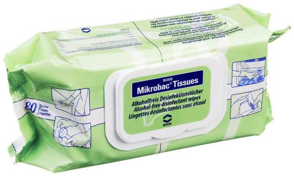Mikrobac Tissues Alkoholfreie Desinfektionstücher 80 Tücher