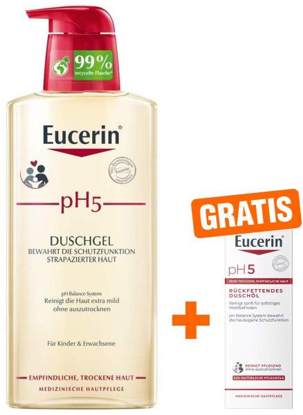 Eucerin pH5 Duschgel 400 ml + gratis Duschöl 20 ml