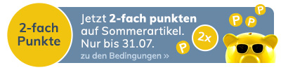 Nur bis zum 31.07.: 2-fache Bonuspunkte auf ausgewählte Sommerprodukte sichern!