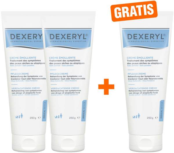 Dexeryl Pflegecreme 2 x 250 g + gratis 250 g Creme