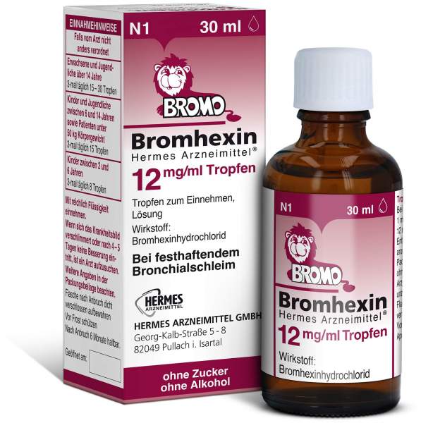 Bromhexin Hermes 12 mg pro ml 30 ml Tropfen