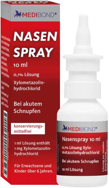 Nasenspray Medibond 10 ml 0,1% Lösung Xylometazolin