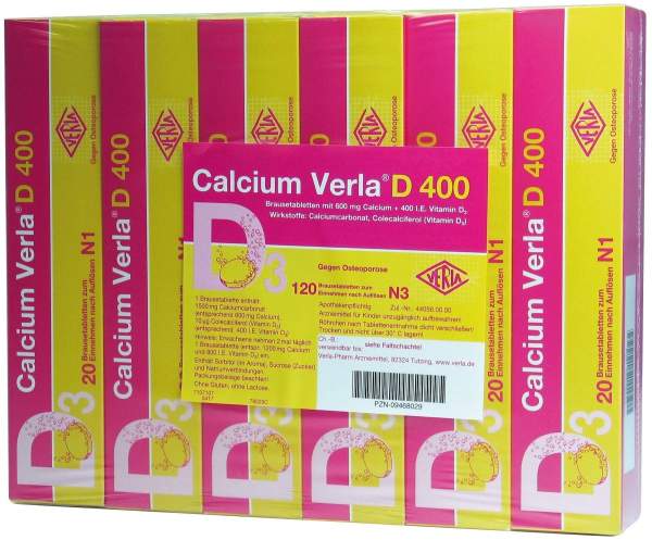 Calcium Verla D 400 120 Brausetabletten