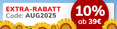 Nur bis zum 31.08.: 10% Extra-Rabatt mit dem Code 