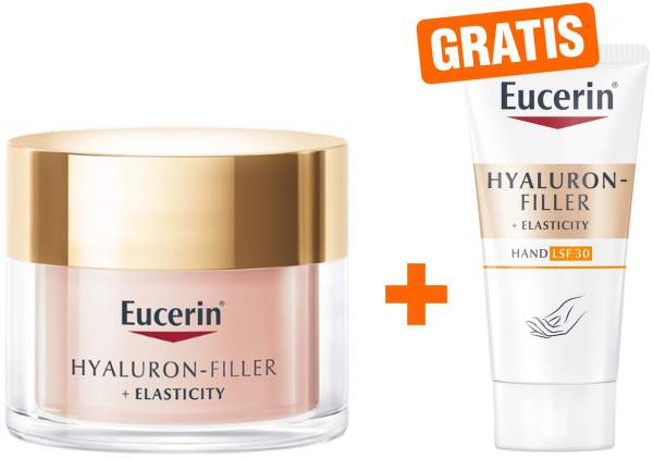 Eucerin Hyaluron Filler + Elasticity Rosé LSF30 50 ml Creme + gratis Elasticity Handcreme 20 ml